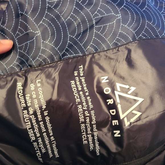 Norden Vegan Black Puffer Parka Coat Jacket Size‎ Small - Picture 11 of 12